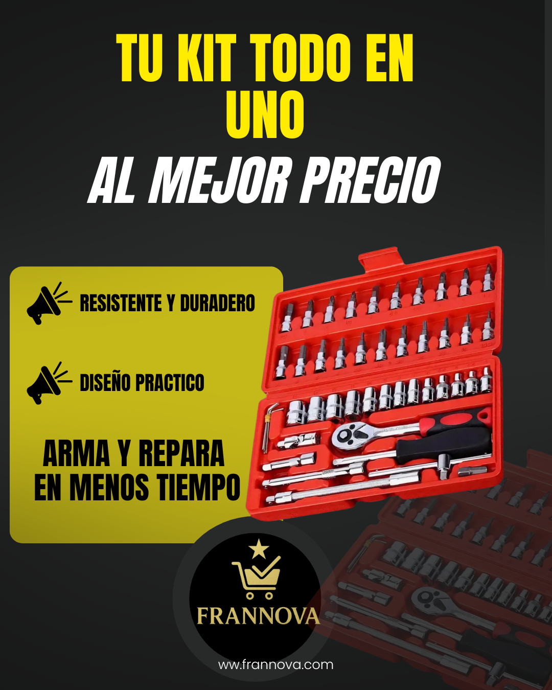 MasterFix™ 46-in-1 Tool Kit - Juego de herramientas
